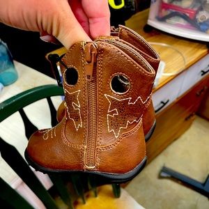 Cute little boy cowboy boots